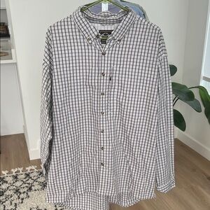 Drake Black and White Checkered Men's Shirt